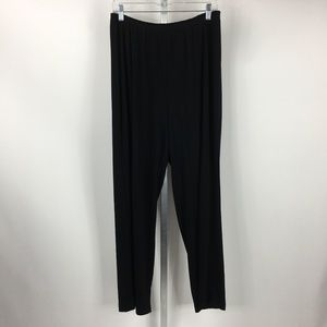 George Casual Pants Size 14W/16W Black Elast Waist